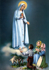 Vierge Marie avec enfants de Fatima